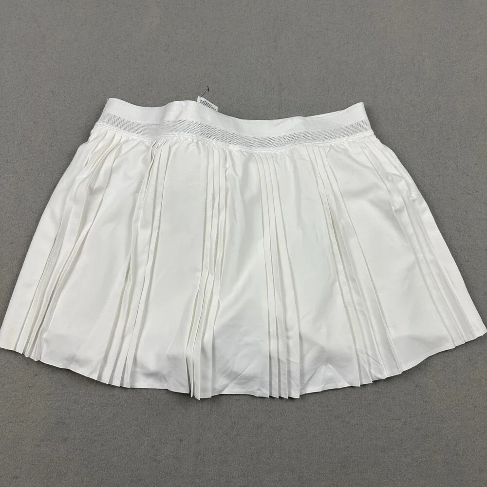 Nike Advantage Court Skirt Women XL White Pleated Skort High Waist Tennis Golf